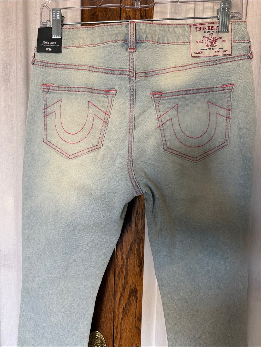 True Religion Light Endless Jennie Distress Capris 28 - Picture 6 of 12
